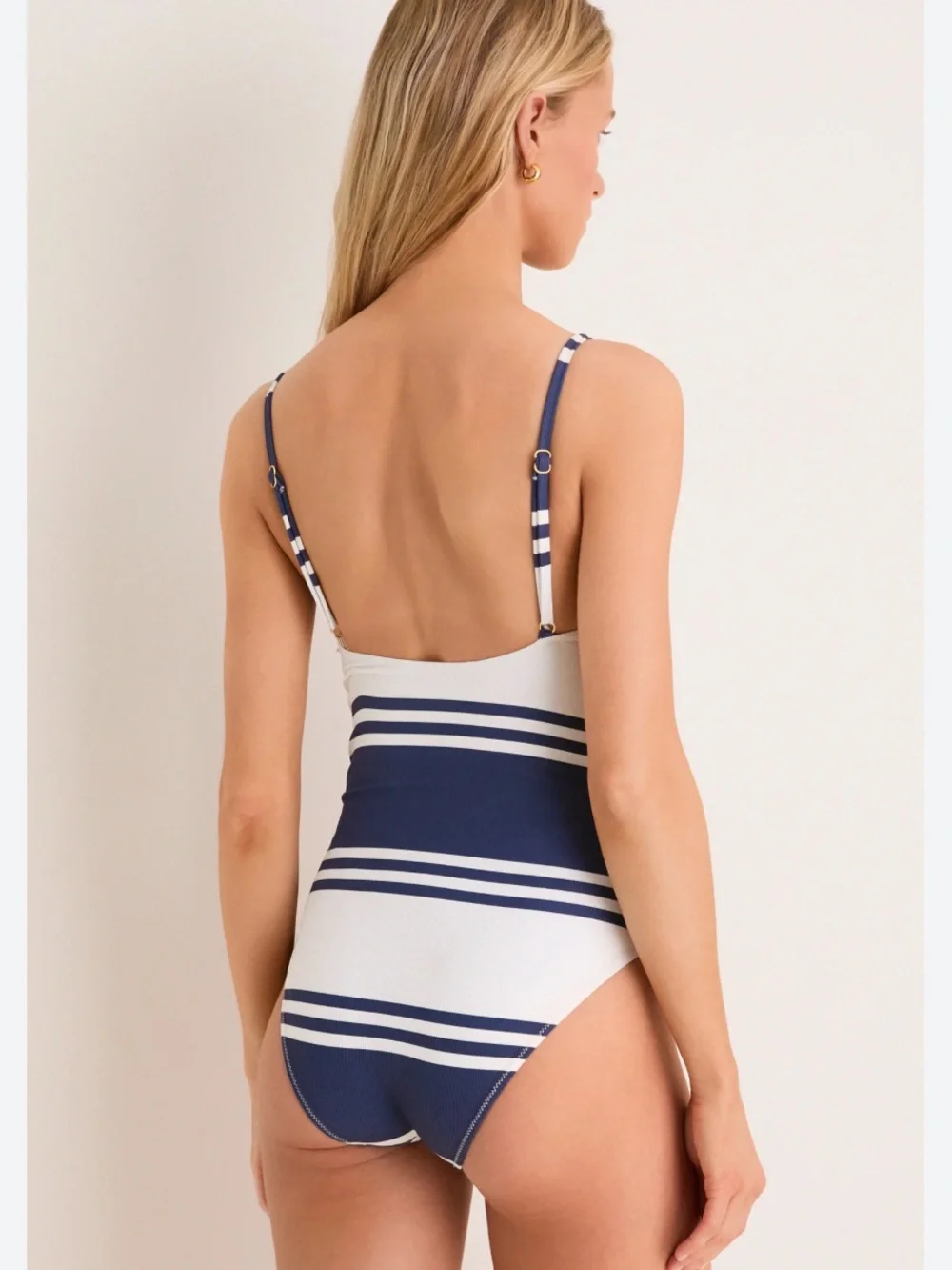 Lemlem Elene One Piece Swimsuit Medium Ayele Navy White Stripe NWT $250